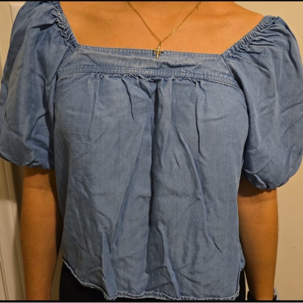 Blue Denim Women's Top